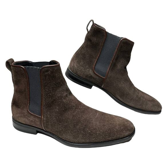Aquatalia Brown Suede Chelsea Boots - Picture 3 of 7